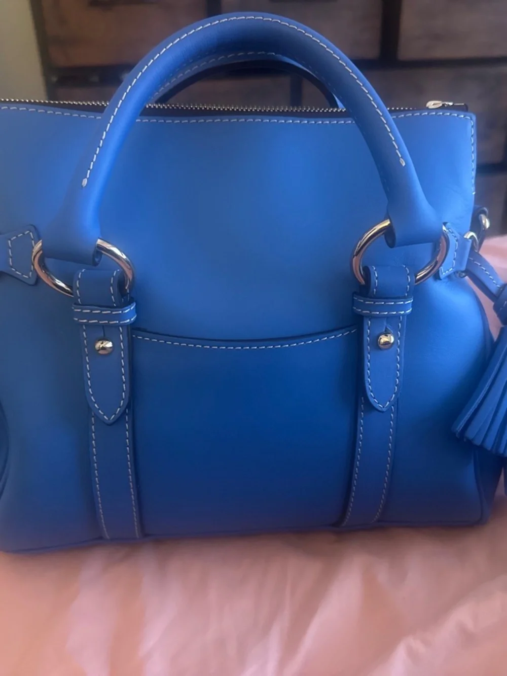 Dooney & Burk Blue Penrose Satchel Purse